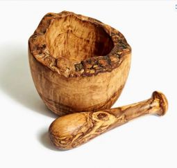 Olive Wood Mortar and Pestle